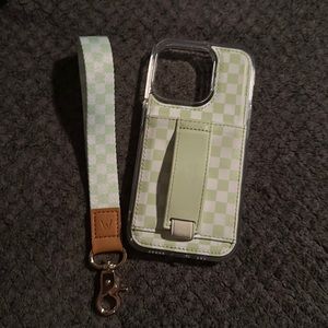 walli cases lime light iphone 14 pro case and lanyard strap